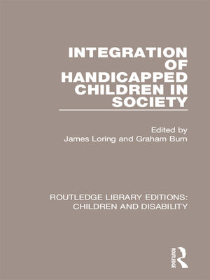 cover image of Integration of Handicapped Children in Society
